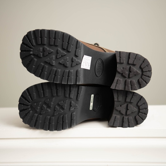 VTG Sketchers Chunky Block Heel Boots Leather Sz 7 Platforms Y2K 90s NEVER WORN! - Picture 7 of 7